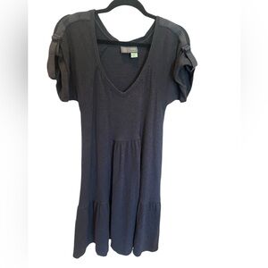 Saturday Sunday Anthropologie Women’s S Navy Blue Terry Cloth V Neck Dress